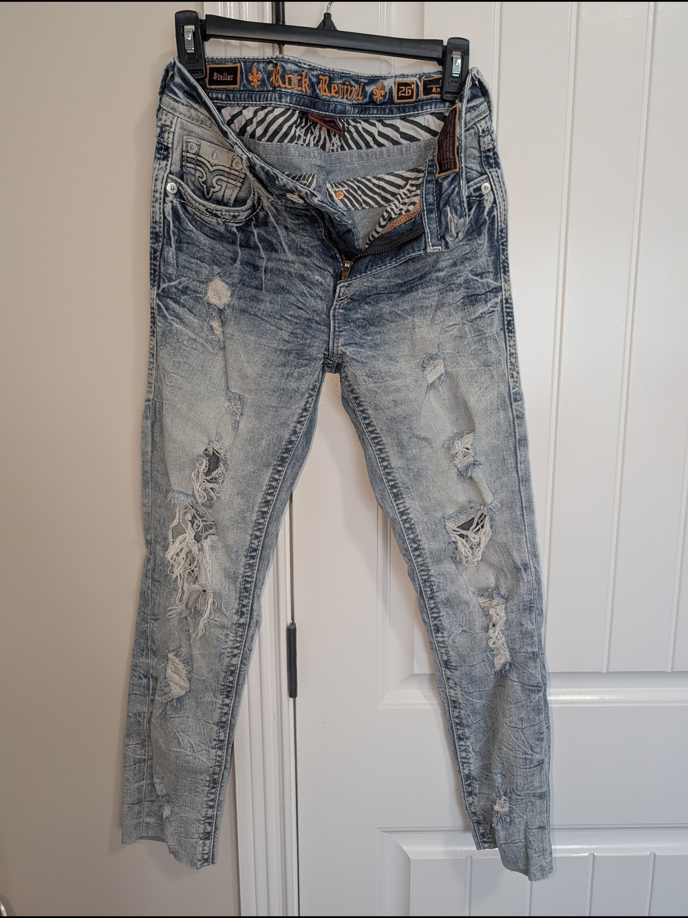 Rock Revival Women’s Distressed Light Blue Jeans